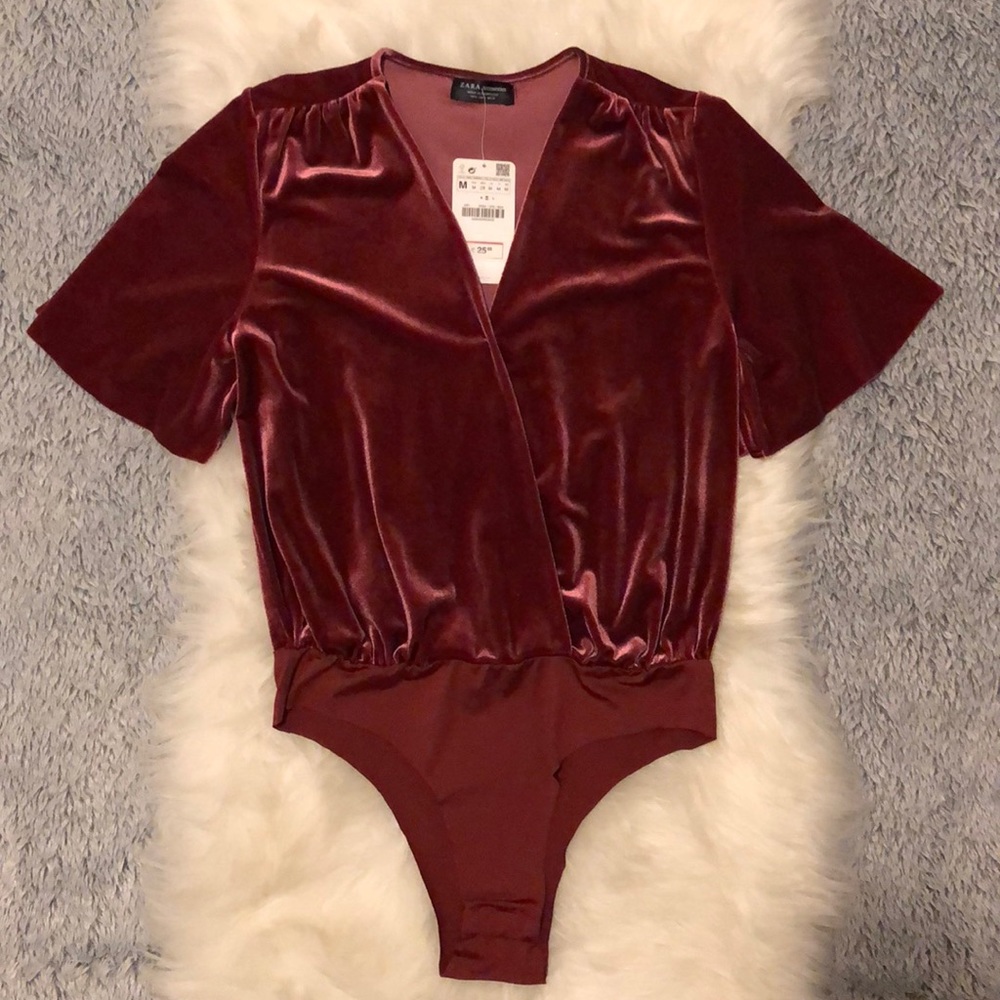 Zara Accessories Velvet Blouse